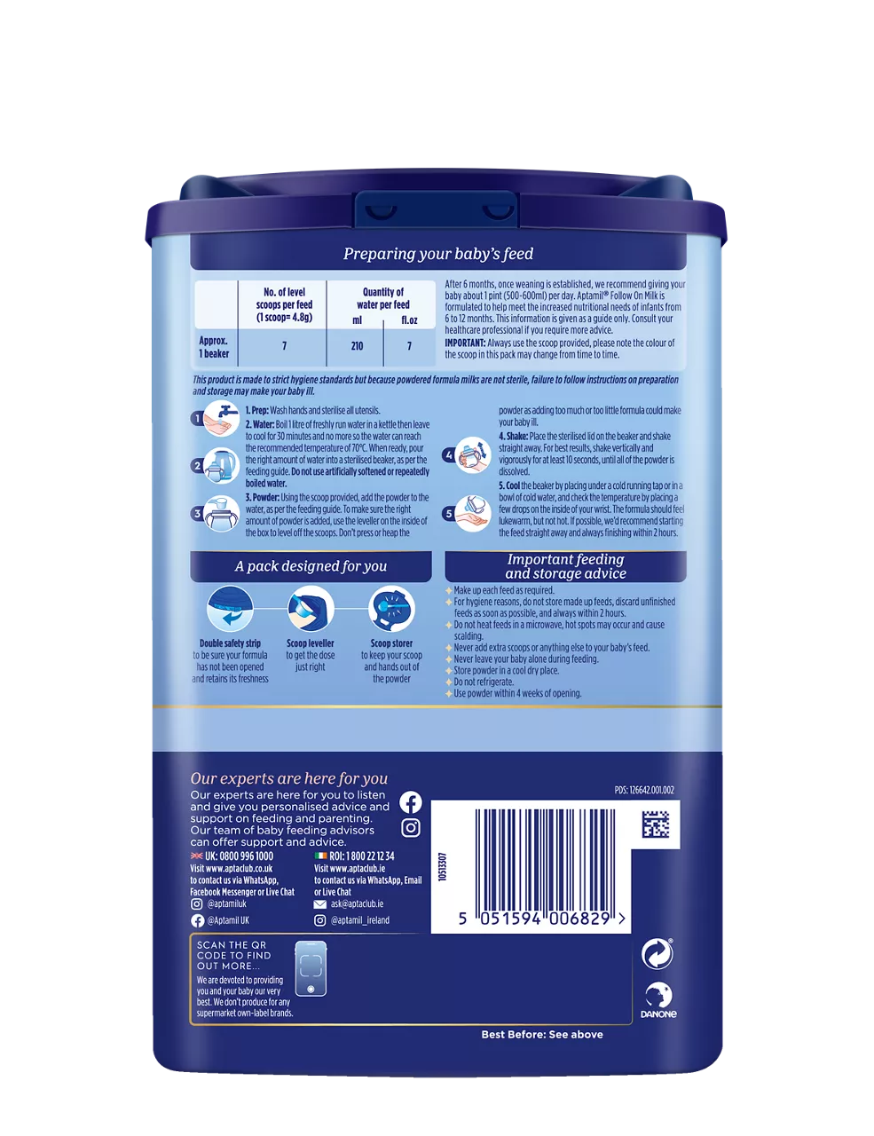 Aptamil Follow On Milk 2 6-12months (800g) UK single