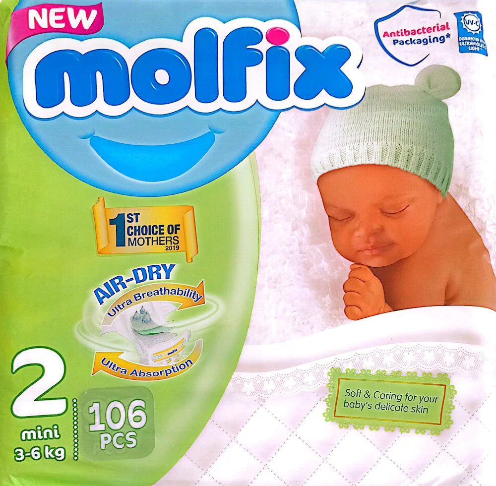 Molfix size 2 (3-6kg) 106pcs