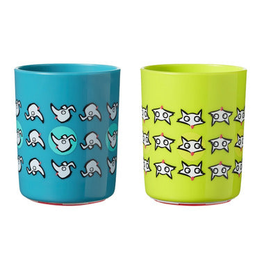 Tommee Tippee No Knocn k Toddler Cup, Cat & Fox - 12m, 2pk