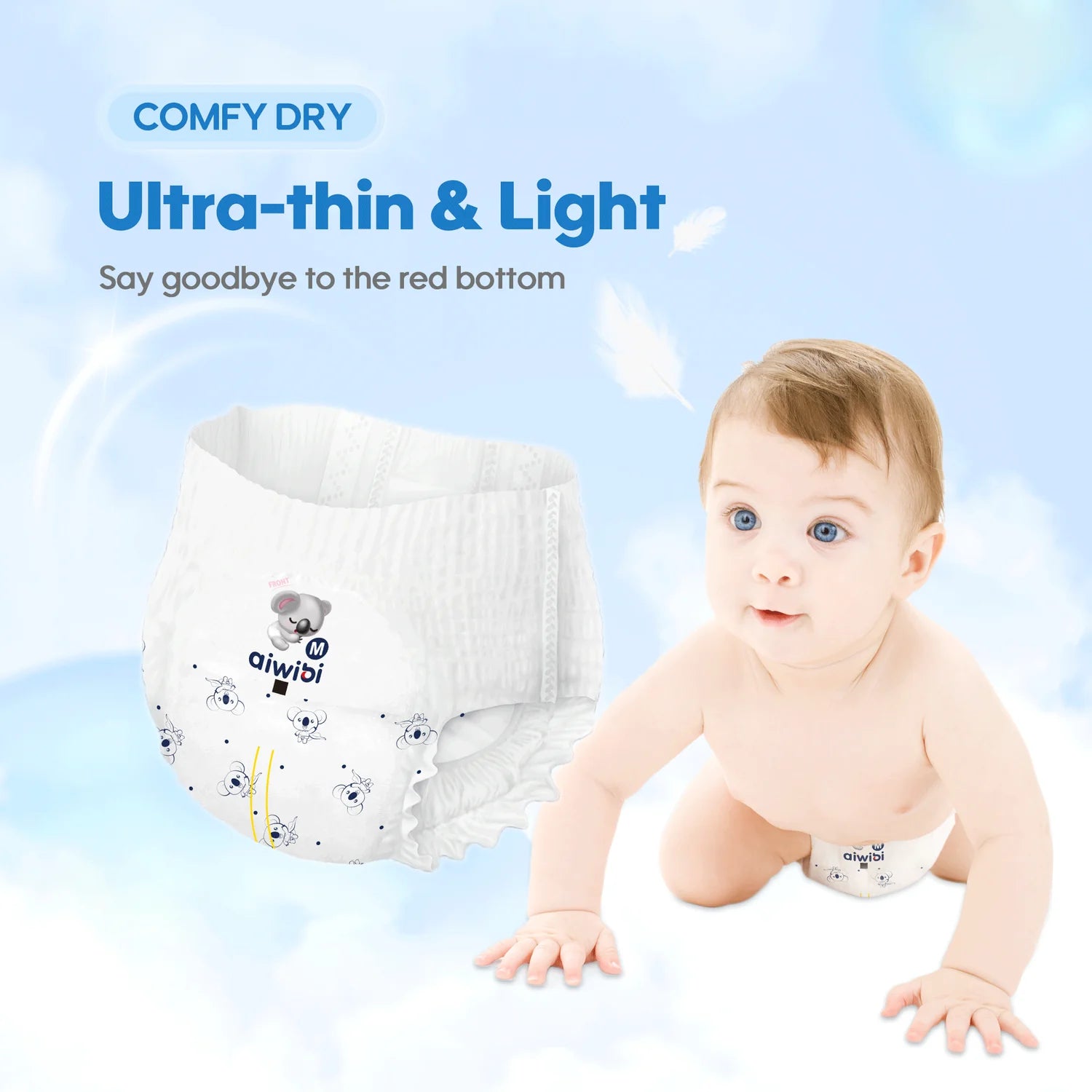 Aiwibi Disposable Baby Pants Large (9-14kg) 50pcs