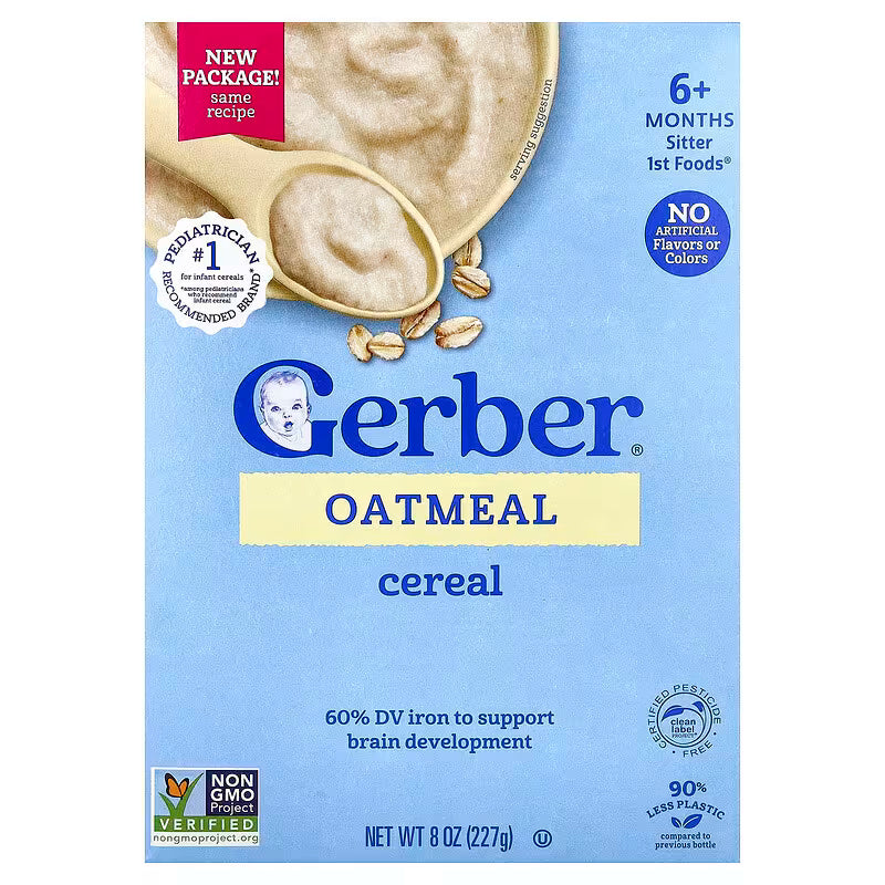 Gerber Oatmeal Cereal 227g 6m+