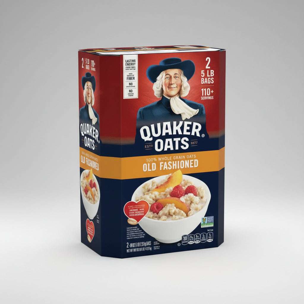 Quaker Oats Old Fashioned 2 x 5LB BAGS (4.52KG)