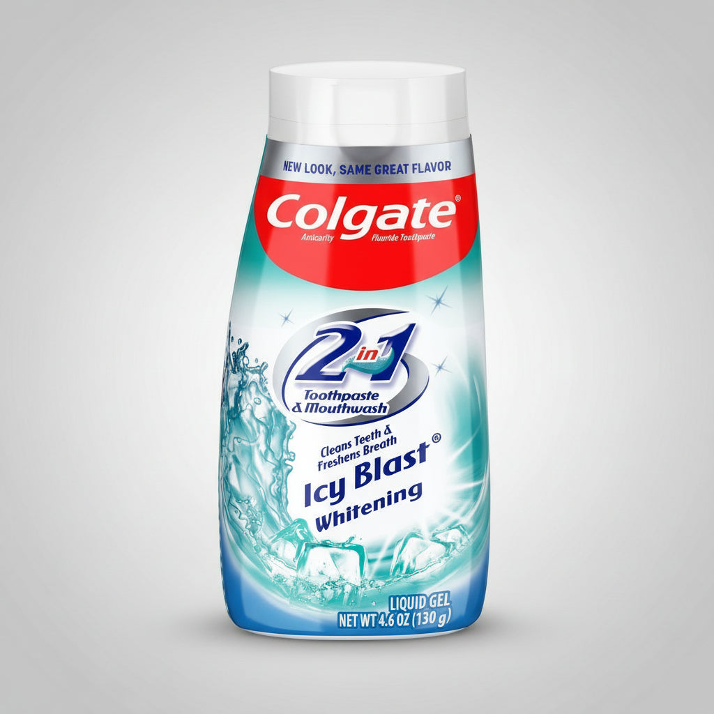 Colgate 2 in 1 Toothpaste & Mouthwash Icy Blast Whitening 100ml