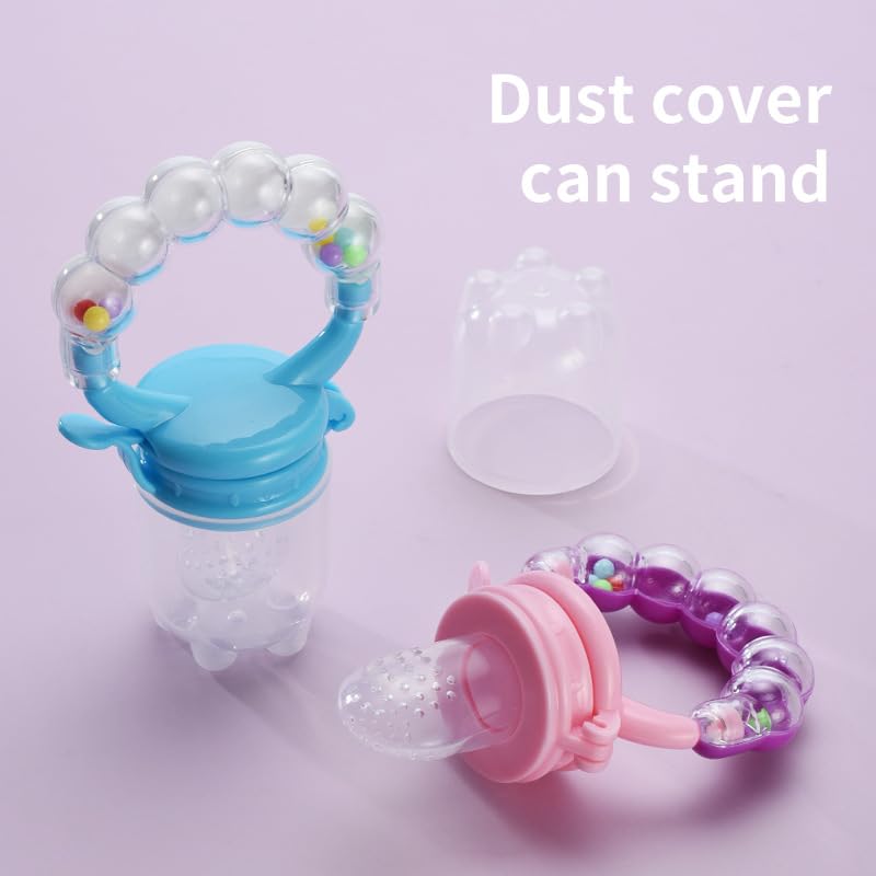 Baby Rattle Teether Toy Silicone Fresh Fruit Food Feeder