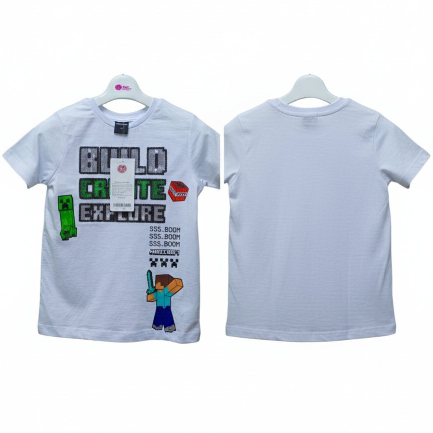 Mine Craft (George round neck) kids 3-4 yrs - kids fashion product photo
