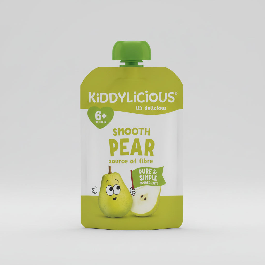 Kiddylicious smooth pear pouch 6m+