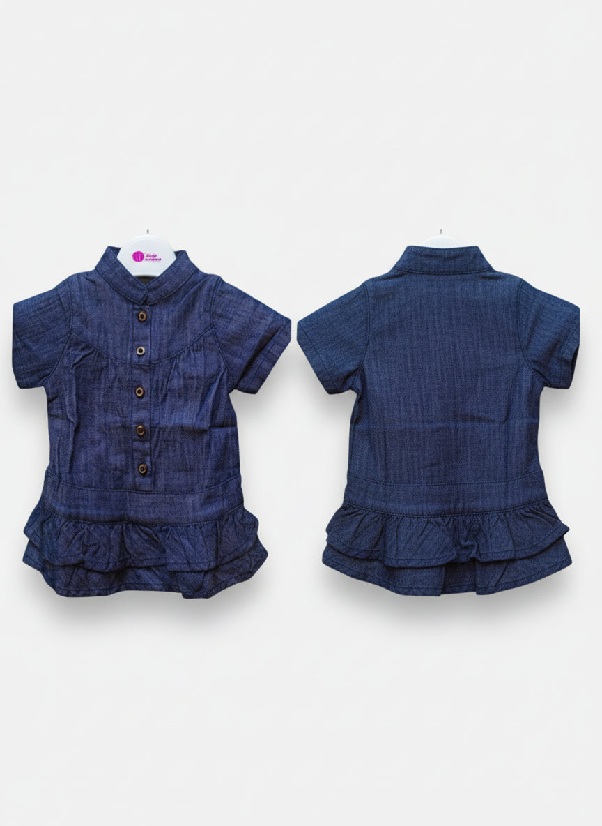 8123 ( girls jeans dress) - kids fashion product photo