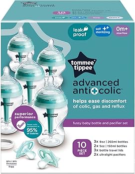 Tommee Tippee Advanced Anti+colic Fussy Baby Bottle and Pacifier Set 0m+