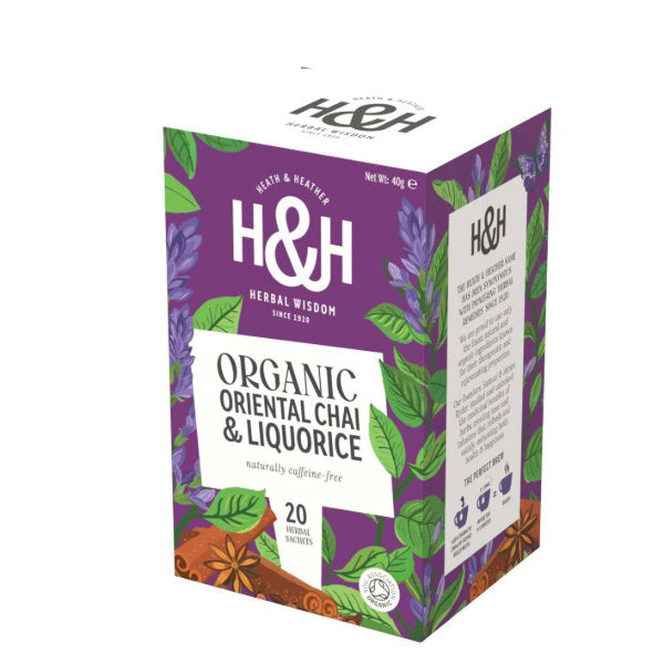 H&H Organic Oriental Chai & Liquorice Herbal Tea 20bags