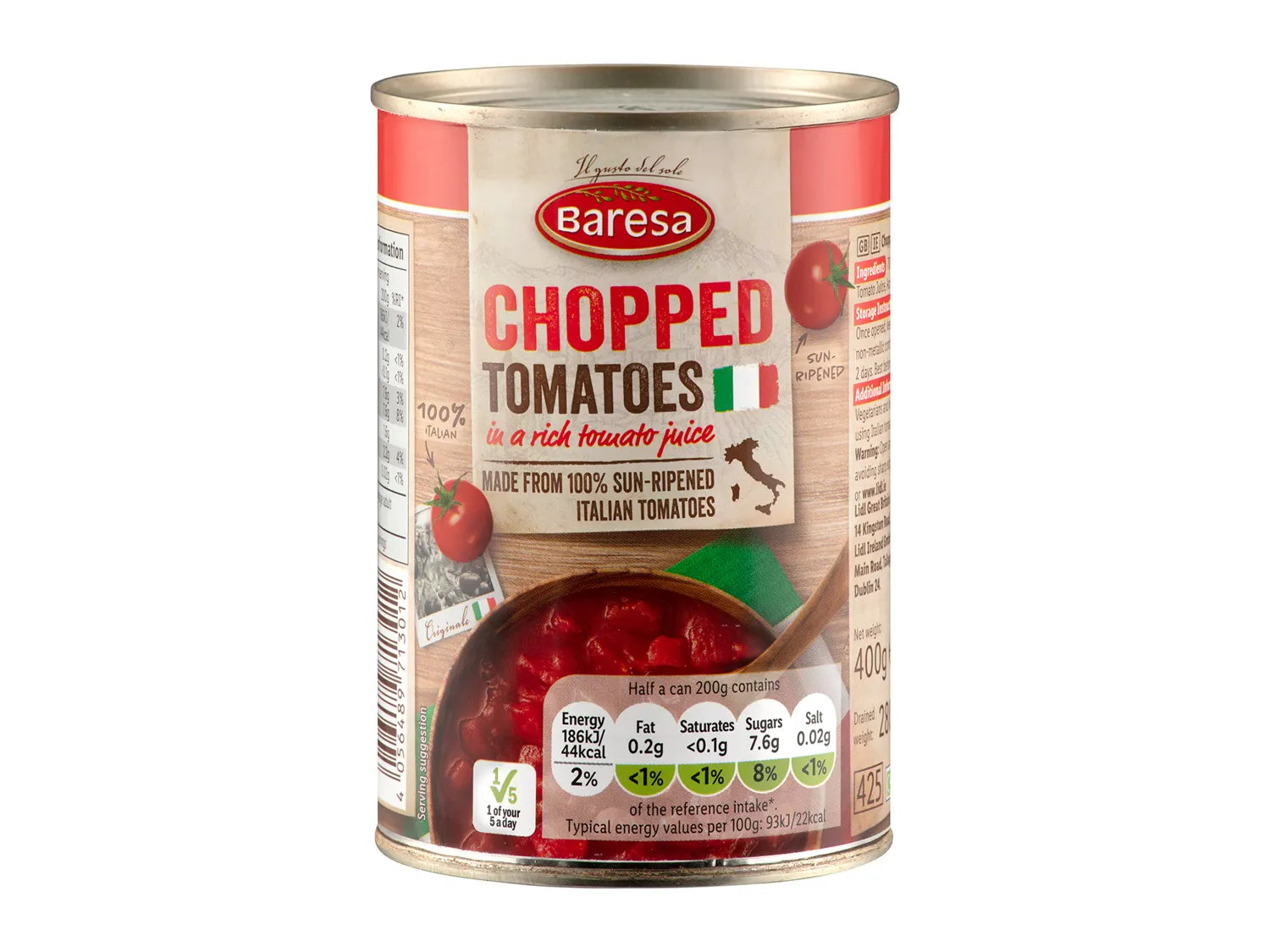 Baresa Chopped Tomatoes in tomatoes Juice 400g