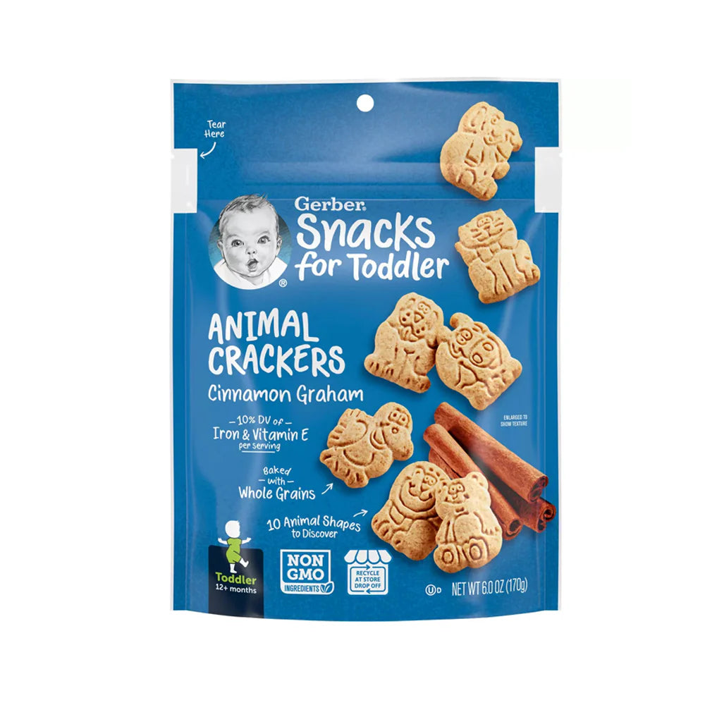 Gerber Snacks Animal Crackers Cinnamom Graham 170g