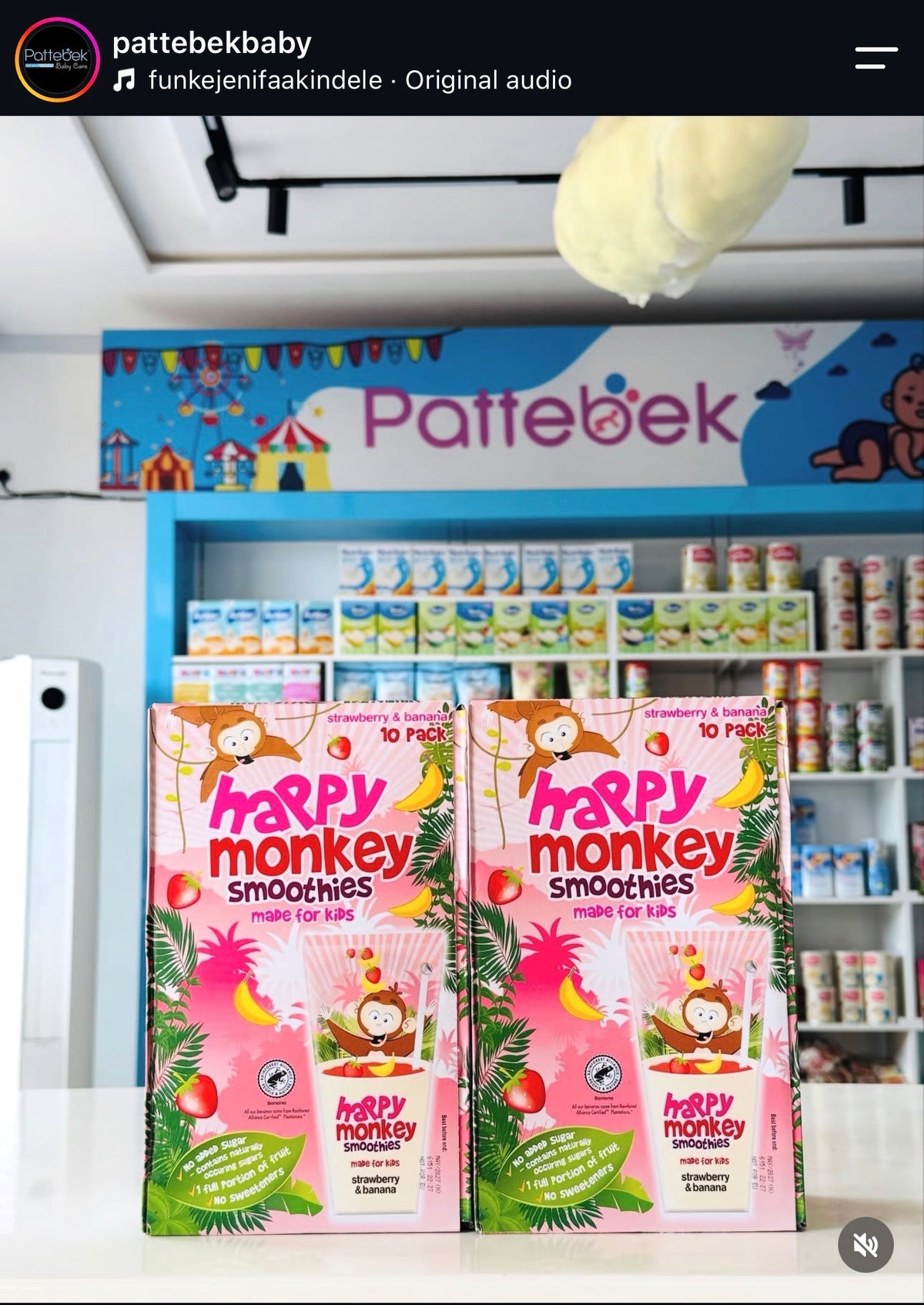 Happy Monkey Smoothies Strawberry & Banana 10 pack