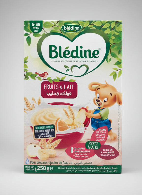 Bledina Fruit x Lait 250g packaging - available at Beks Ghana