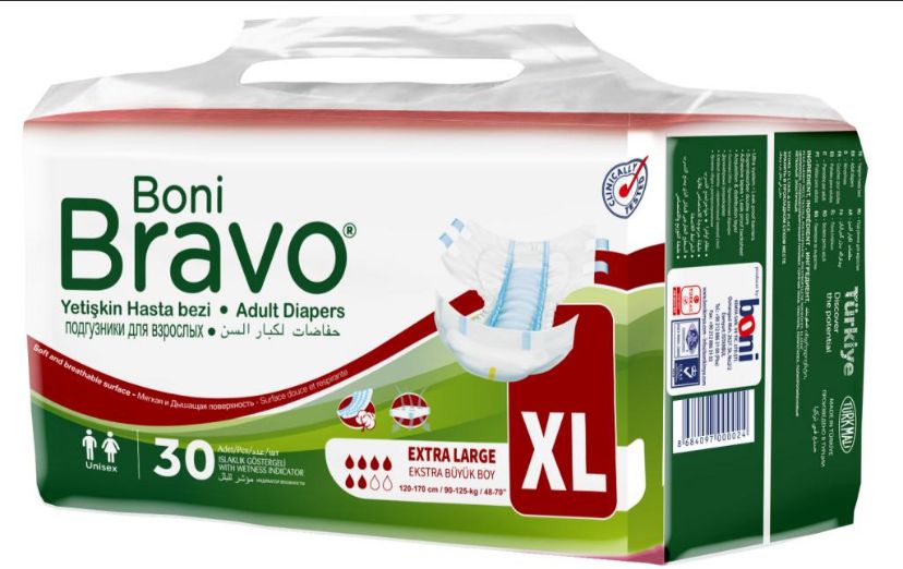 Boni Bravo XL – diaper product photo at Beks Ghana