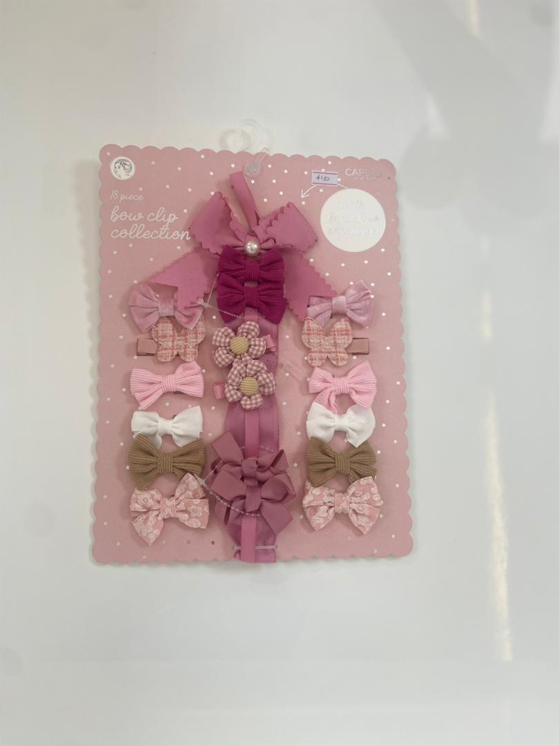 Capelli New York 18 piece bow clip collection