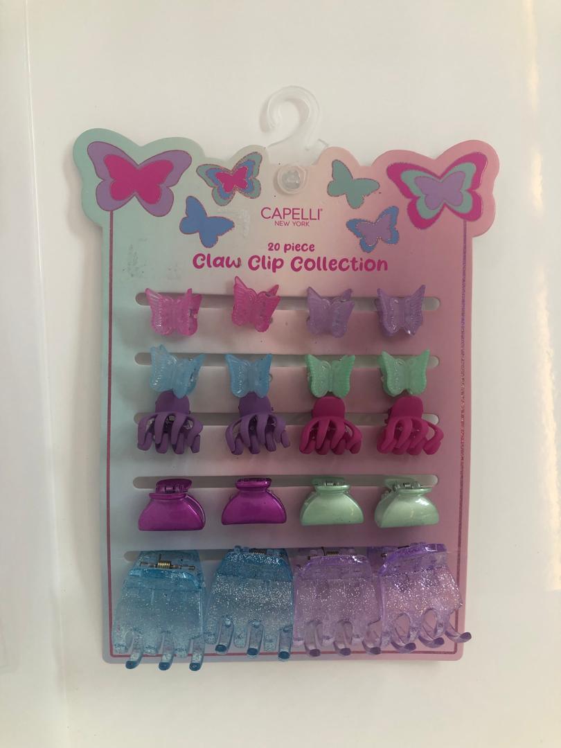 Capelli New York 20 piece claw clip collection – accessory item for kids