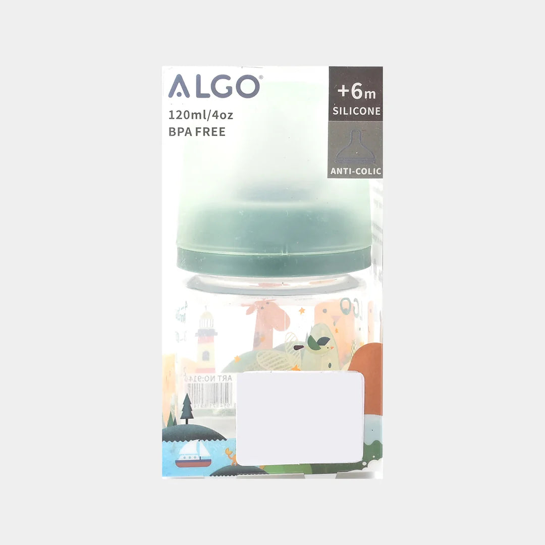 Algo Silicone Baby Feeding Bottle - 120ml, 6 Months+ at Beks Ghana