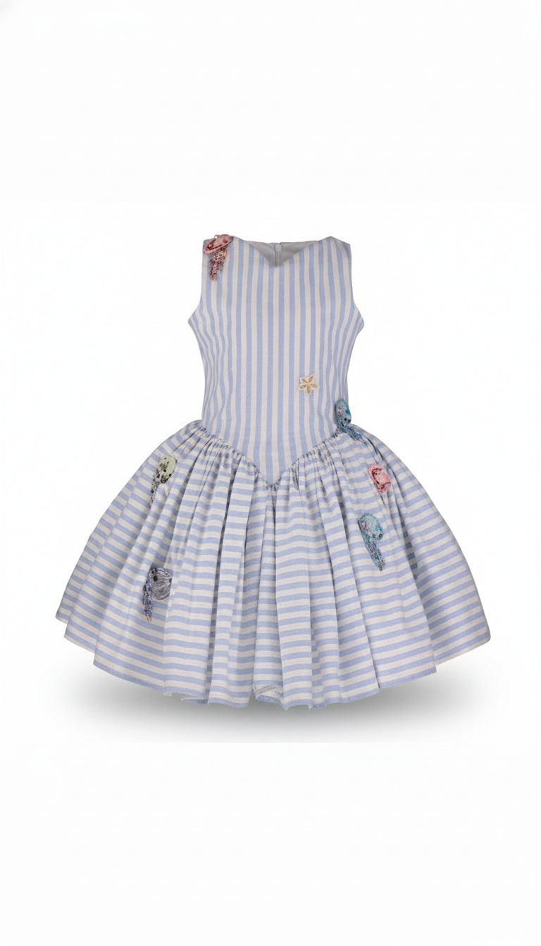 Nikolia white beaded bow ( girls) 6-8 years