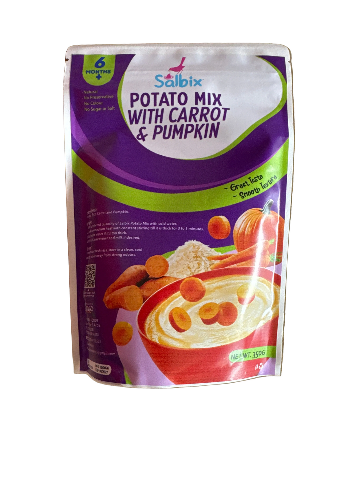 Salbix Potato with Carrot and Pumpkin 350g Single