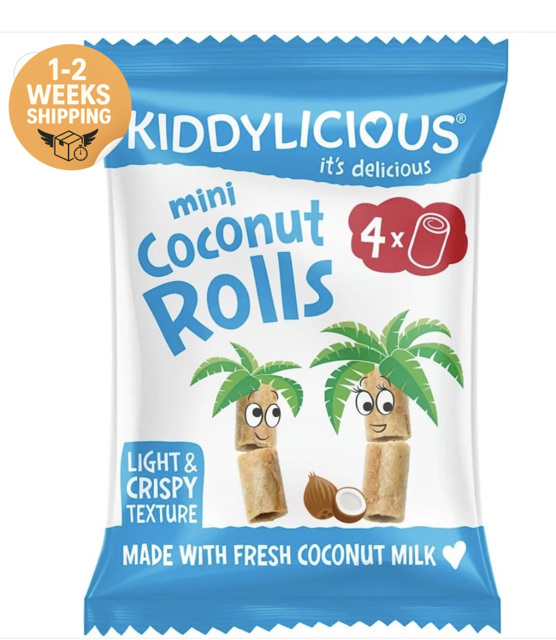 Kiddylicious mini coconut rolls 6.8g singles