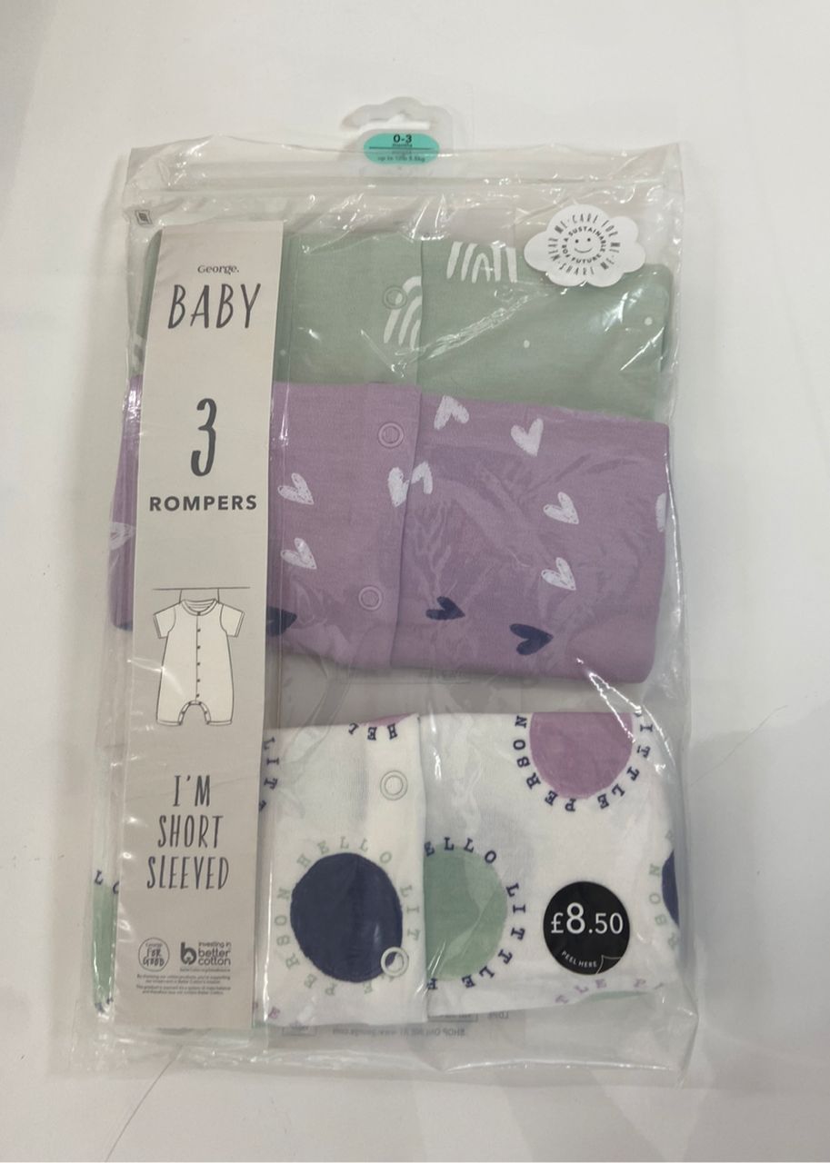 George baby 3 Rompers 0 -3months – accessory item for kids