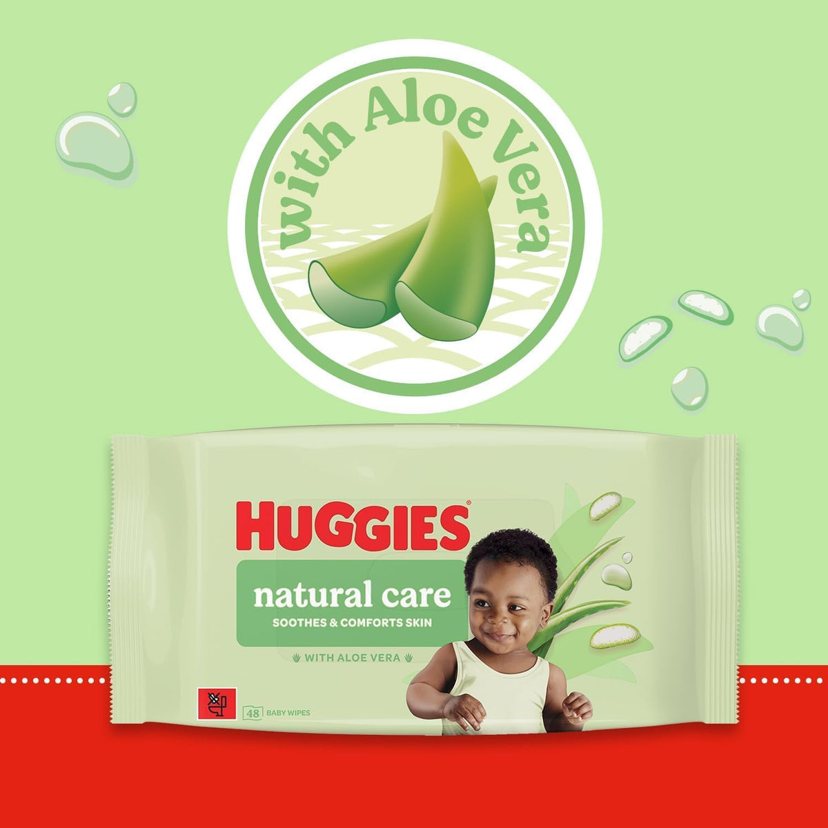 Huggies Natural Care Aloe Vera baby wipes, box of 480 wipes - Beks Ghana_
