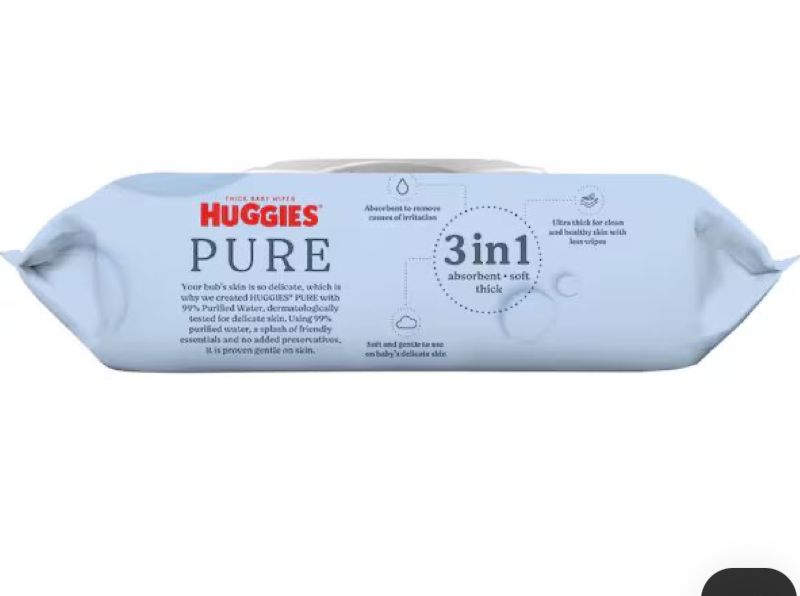Huggies Pure Wipes Plus (Single pl) – diaper product photo at Beks Ghana