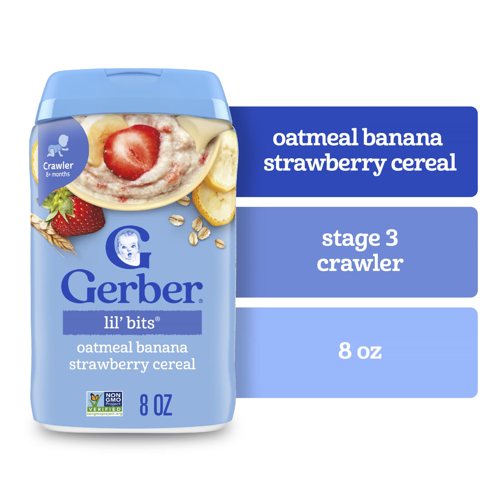 Gerber lil bits Oatmeal Banana Strawberry Cereal 227g