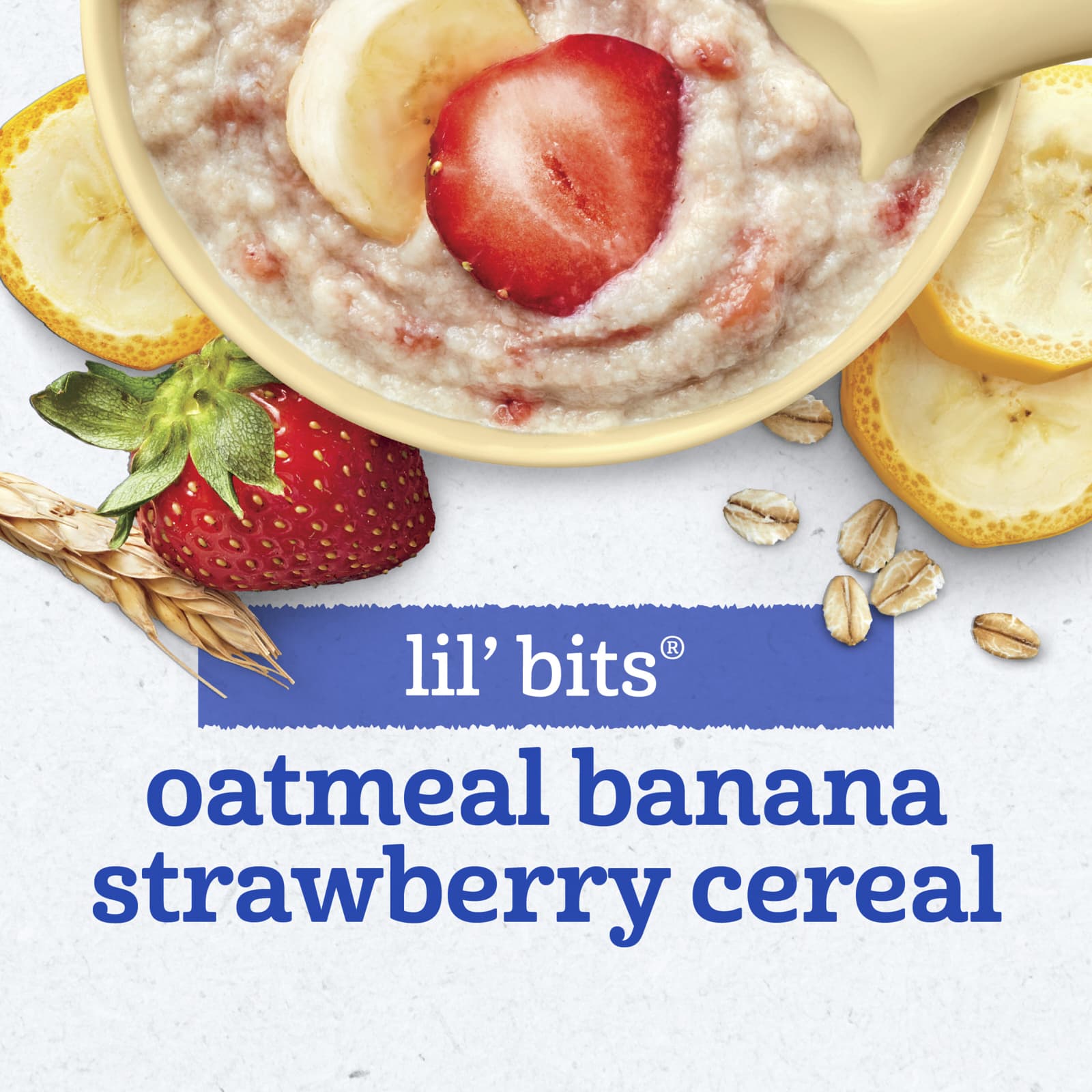Gerber lil bits Oatmeal Banana Strawberry Cereal 227g