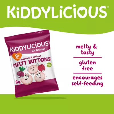 Kiddylicious Raspberry & Beetroot Melty Buttons 6g