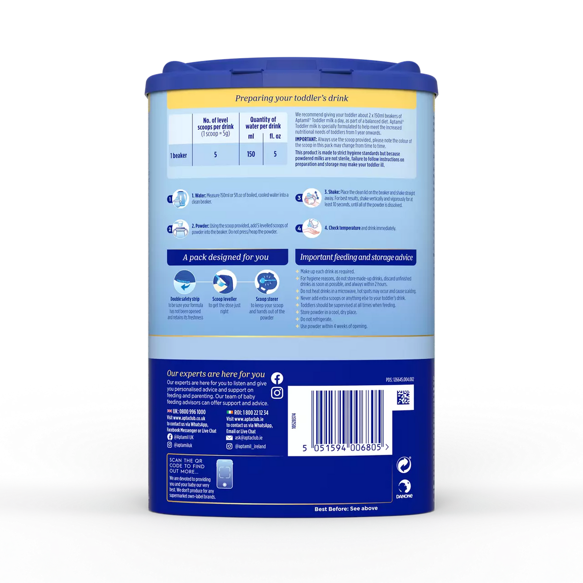 Aptamil Toddler Milk 3 , 1+ (800g) UK single at Beks Ghana