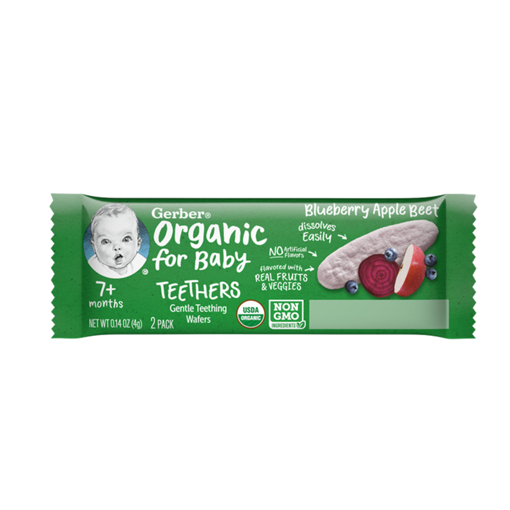 Gerber Organic For Baby Teether Blueberry Apple Beet 7m+ 4g