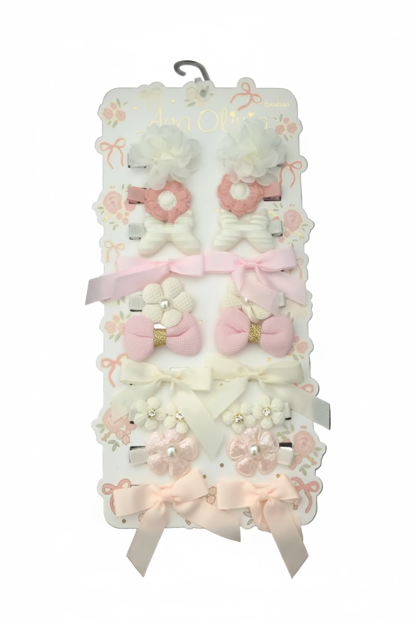 Ava Olivia Danbar bow clip (10 piece)