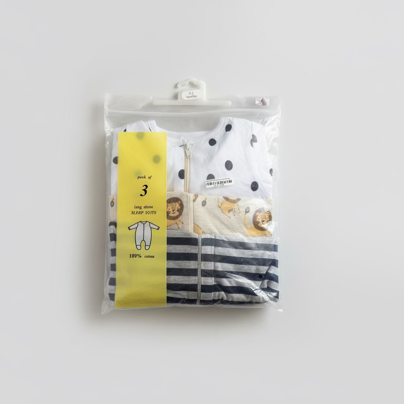 Gerber long Sleeve Sleepsuits 3pcs