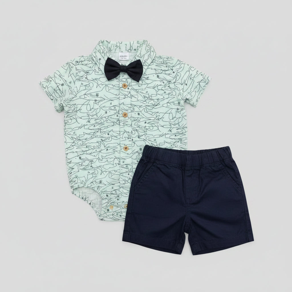 Cute Koala Baby 3 Piece Set( Shirt, Shorts & Tie)