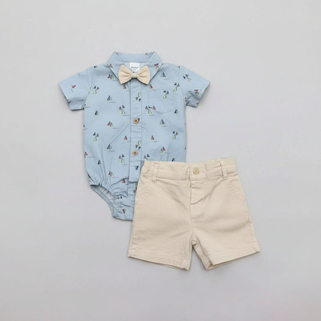 Cute Koala Baby 3 Piece Set( Shirt, Shorts & Tie)