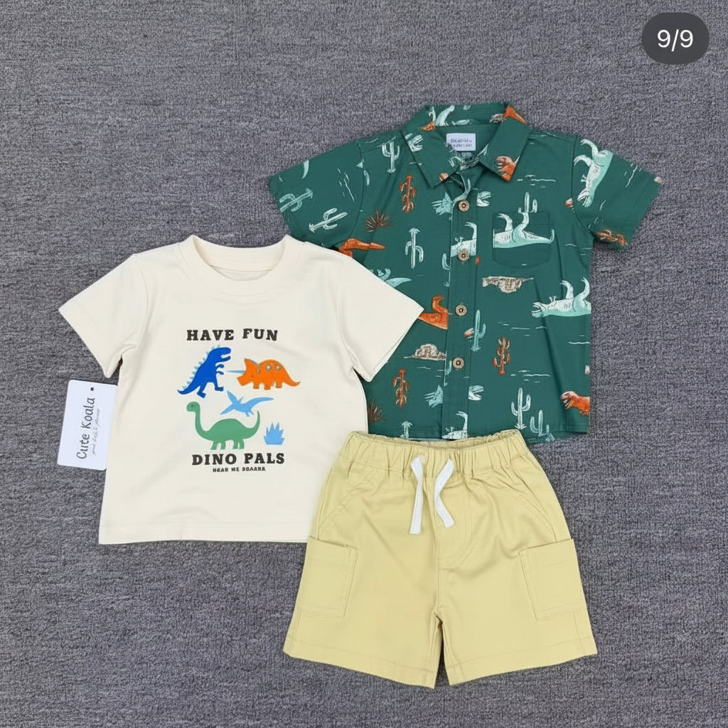 Cute Koala Baby 3 Piece Set (Shirt, T-Shirt & Short)