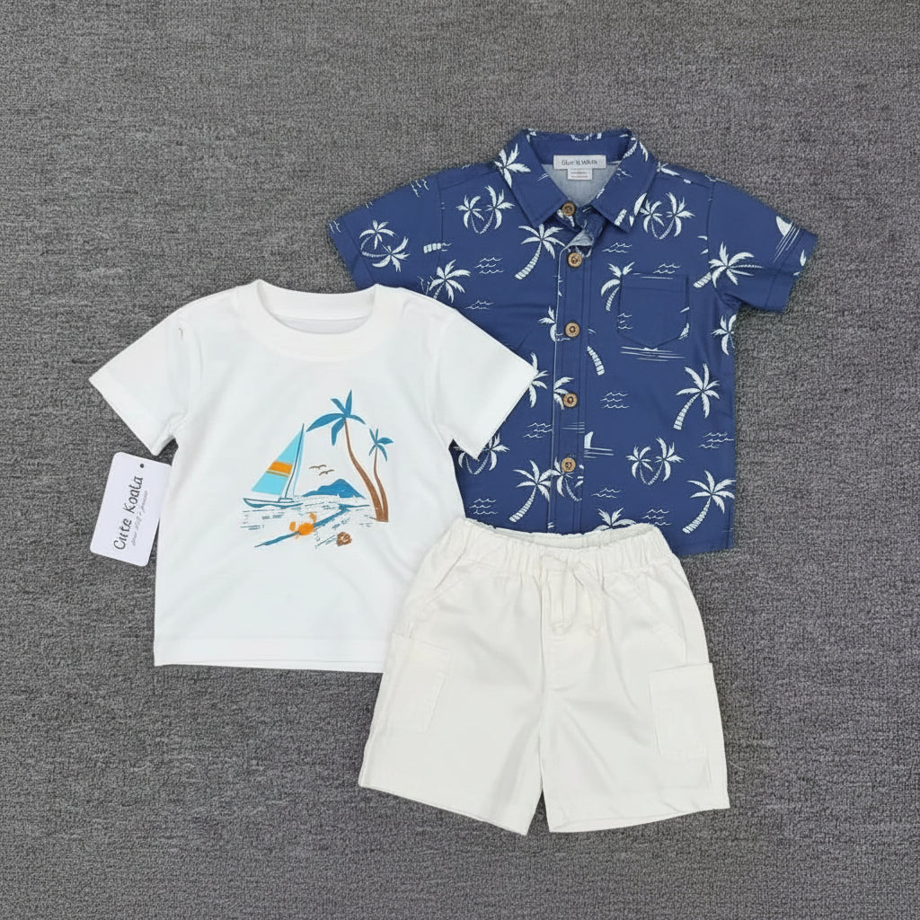 Cute Koala Baby 3 Piece Set (Shirt, T-Shirt & Short)