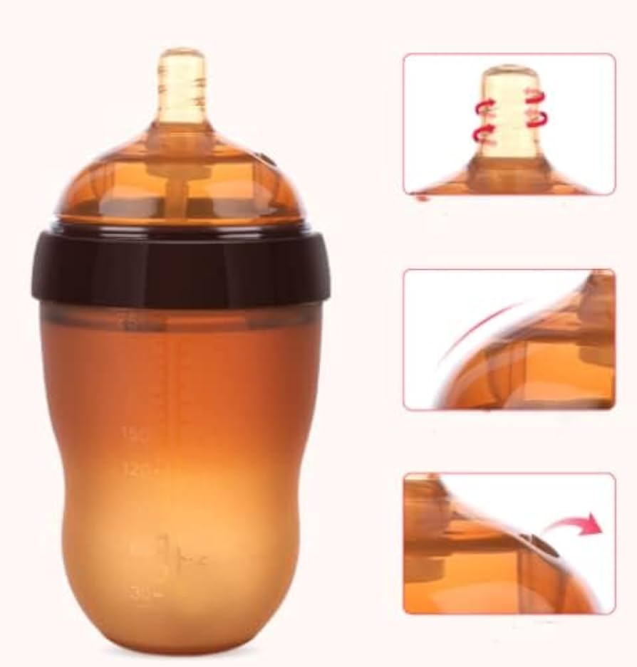 Silicone Baby Feeding Bottle with Handle 270ml