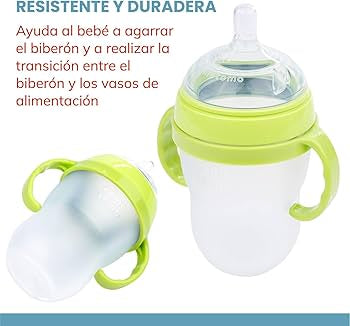 Silicone Baby Feeding Bottle with Handle 210ml