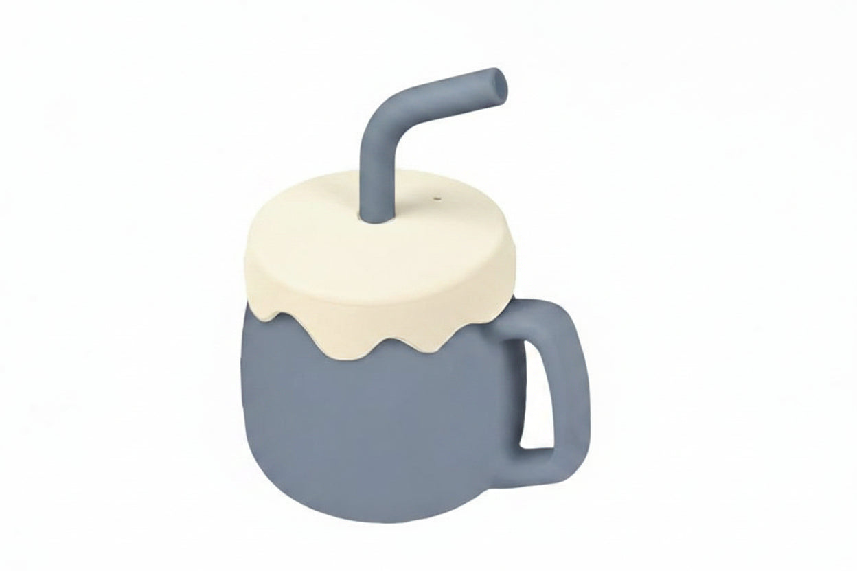 Adore Zest 3 in 1 Silicone Sip n Snack Sippy Cup with Straw