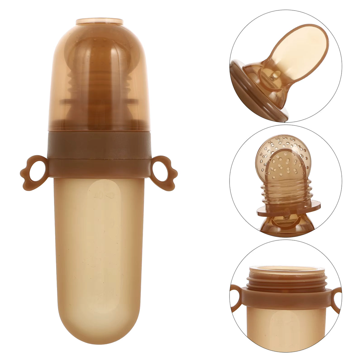 2 in 1 Baby Silicone Food Feeder & Complementary Squeeze Spoon