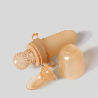 2 in 1 Baby Silicone Food Feeder & Complementary Squeeze Spoon