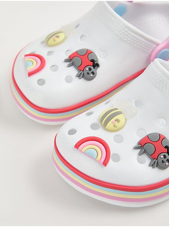George White Rainbow Badge Chunky Clogs 12 EURO, 31