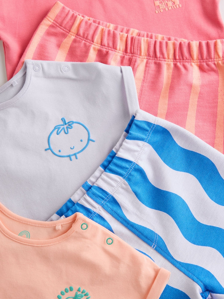 Next Baby Bright Fruit Tops and Shorts Set 6-piece 3-6months
