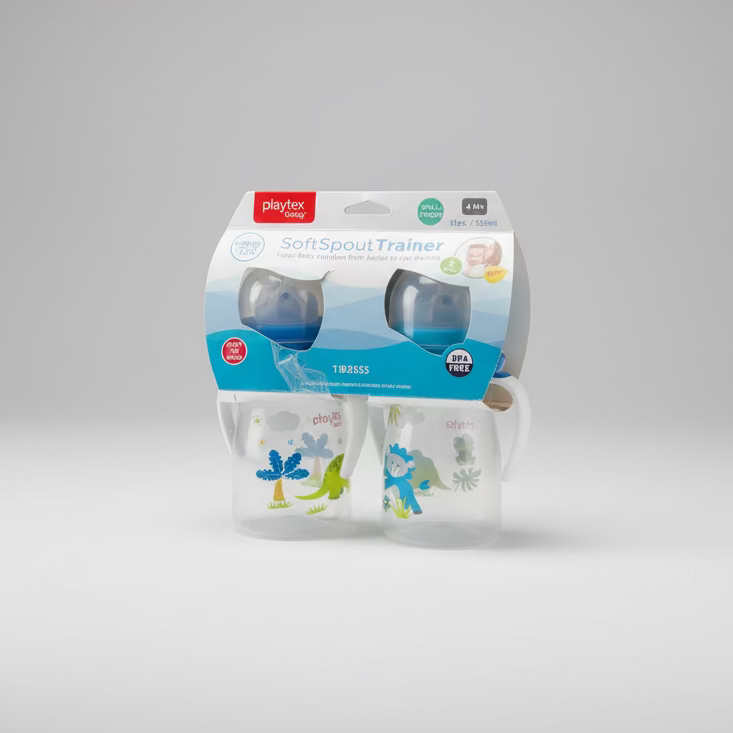 Playtex Baby 2 pack Soft Spout Trainer 4m+ 330ml