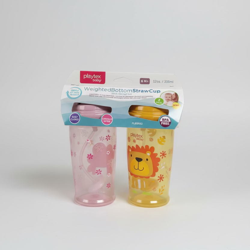 Playtex Weighted Bottom Straw Cup with Swivel Lid 6m+ 355ml