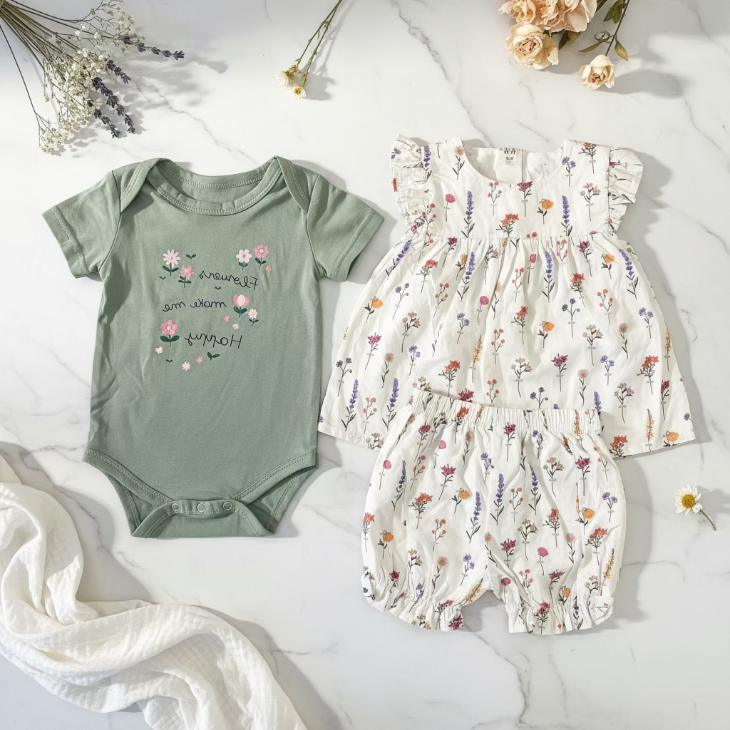 Cute Koala 3-Piece Girls Dress ( Top, Dress & Pants)
