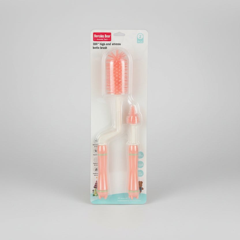 Hercules Bear 360 High-end Silicone Bottle Brush 2pcs