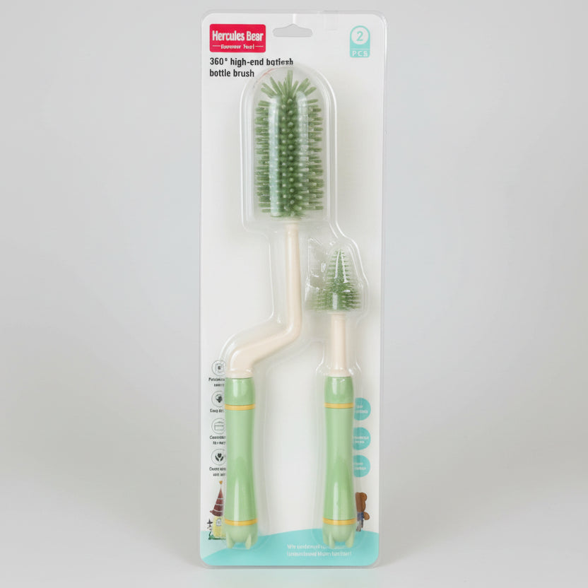 Hercules Bear 360 High-end Silicone Bottle Brush 2pcs